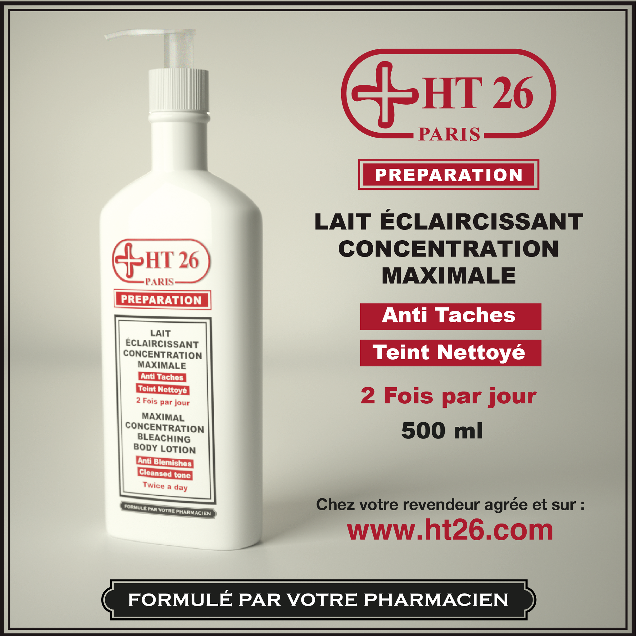 Lait Éclaircissant Concentration Maximale PRÉPARATION