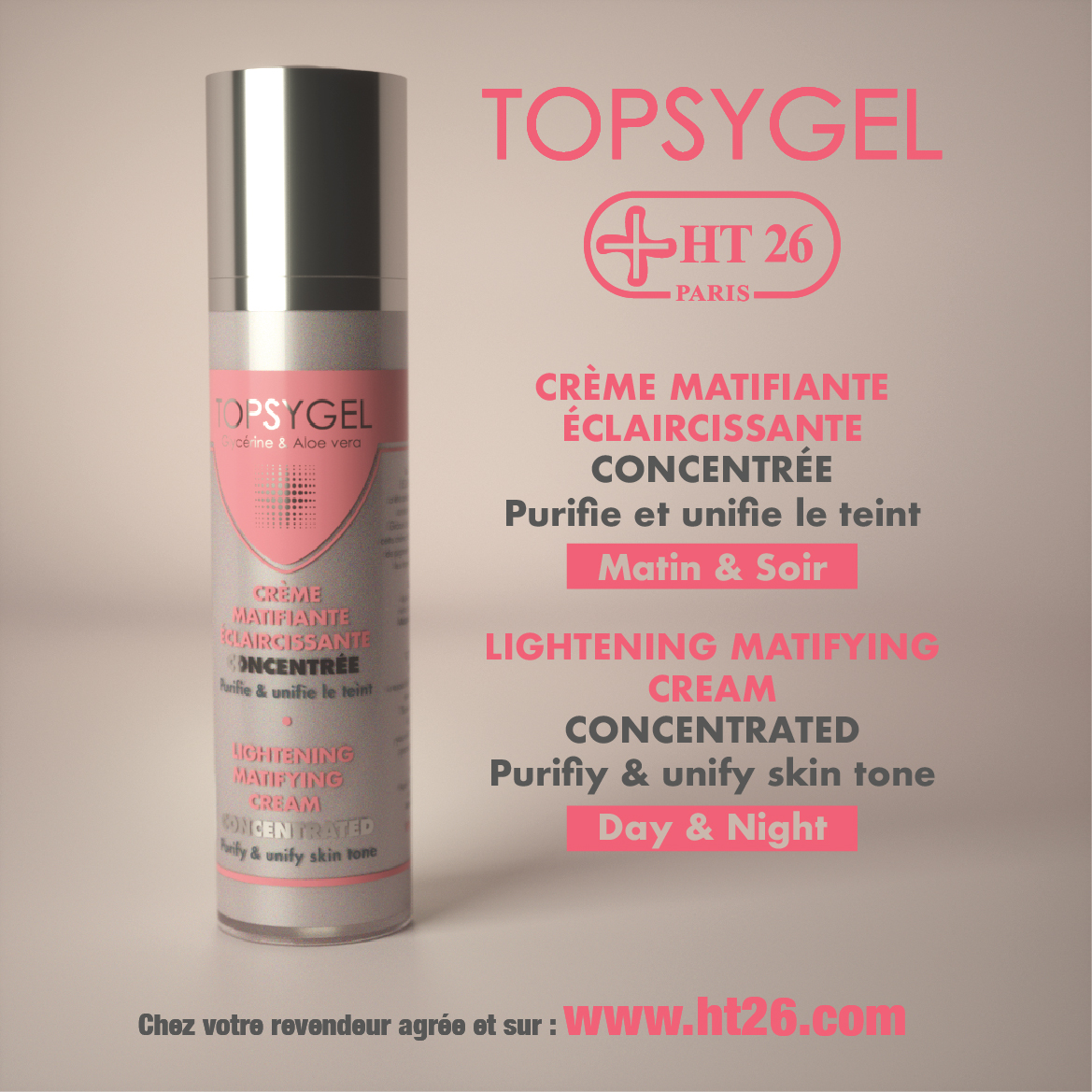 TOPSYGEL Crème Matifiante Éclaircissante
