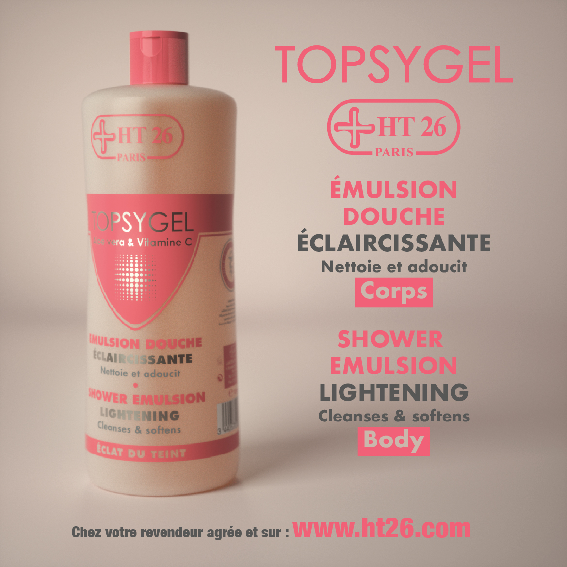 TOPSYGEL Emulsion Douche Éclaircissante