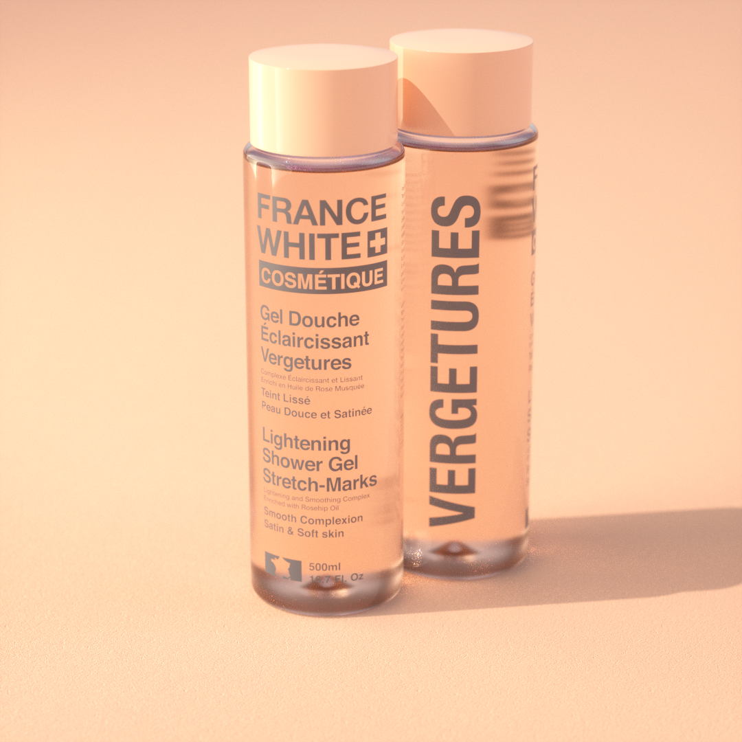 Gel Douche Gommant Éclaircissant Vergetures  Teint Lissé-Peau Douce et Satinée-Lightning Shower Gel Stretch-Marks  Smooth Complexion-Satin&Soft skin
