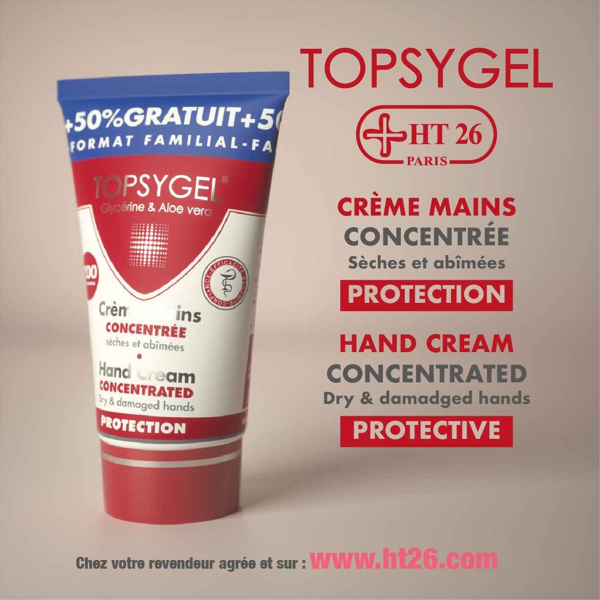 TOPSYGEL Crème Mains Hydratante