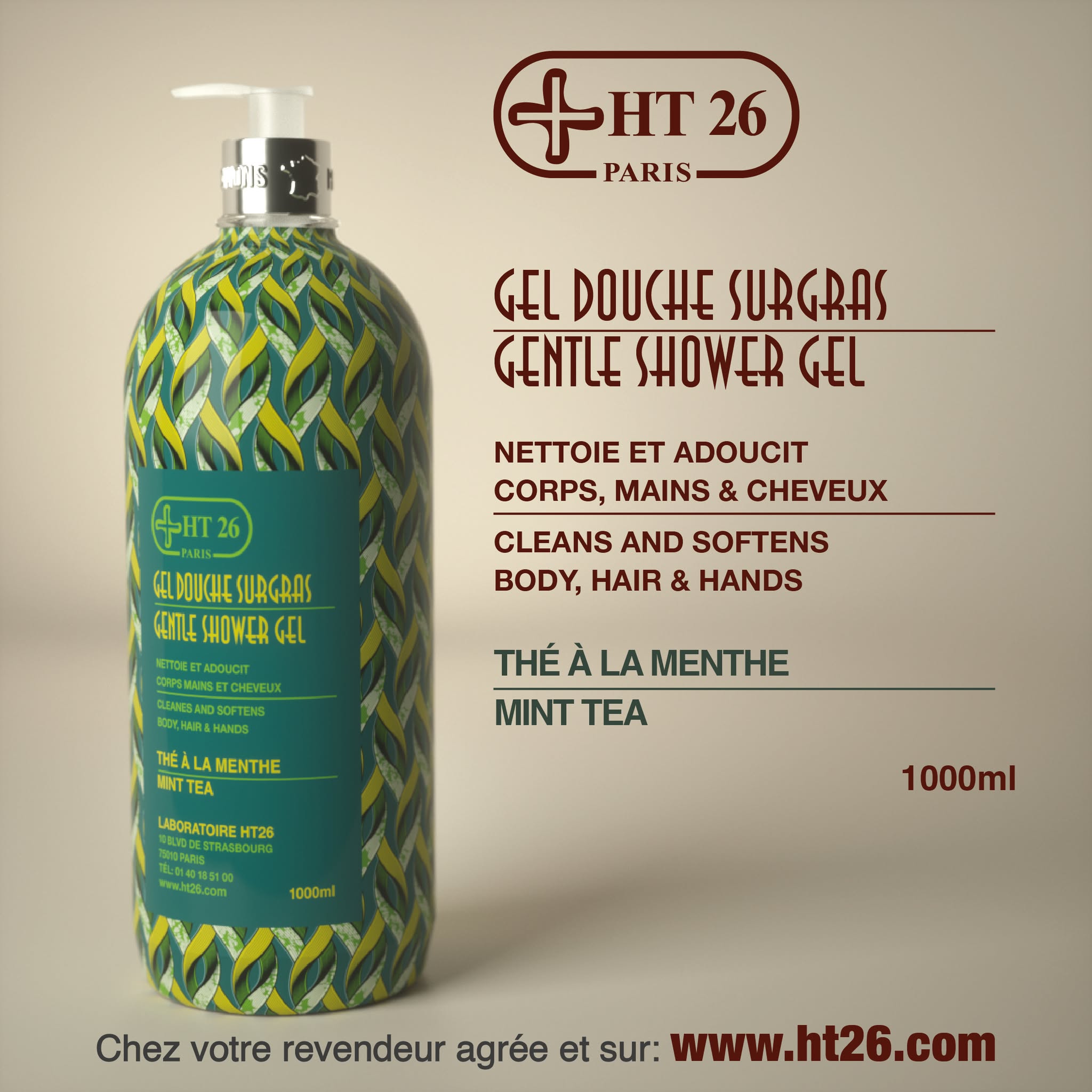WAX - Gel Douche Surgras Thé à la Menthe