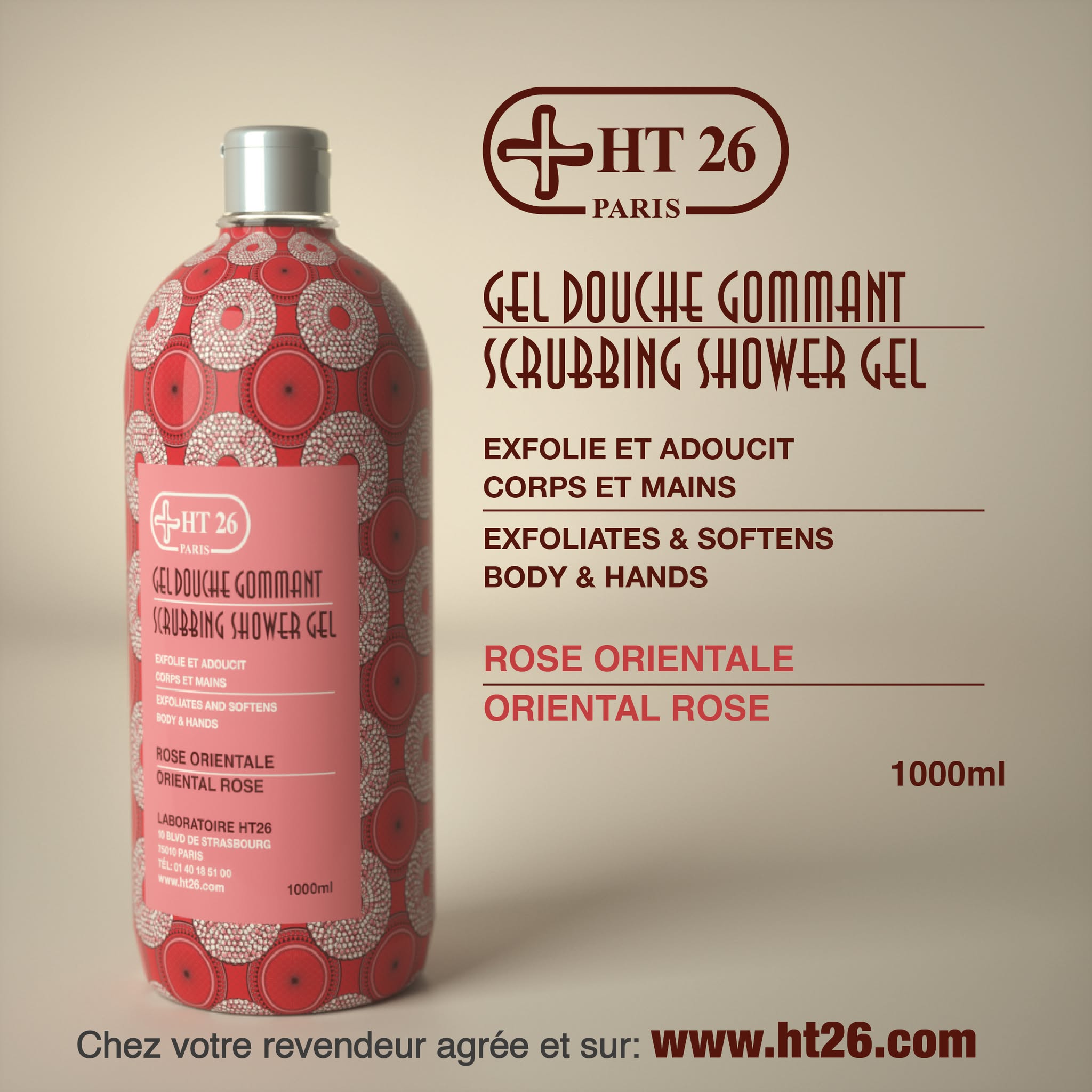 WAX - Gel Douche Gommant Rose Orientale