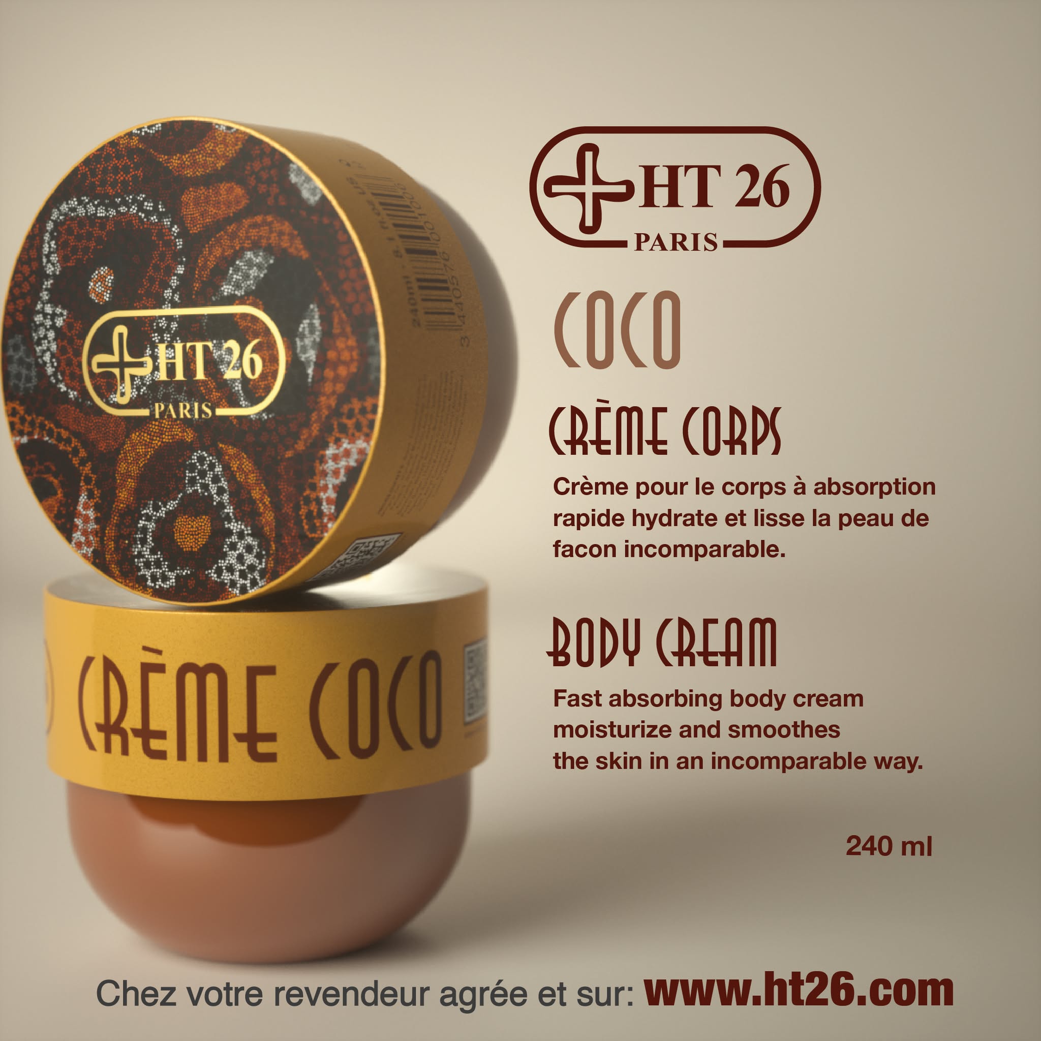 WAX - Crème Corporelle Coco Éclat