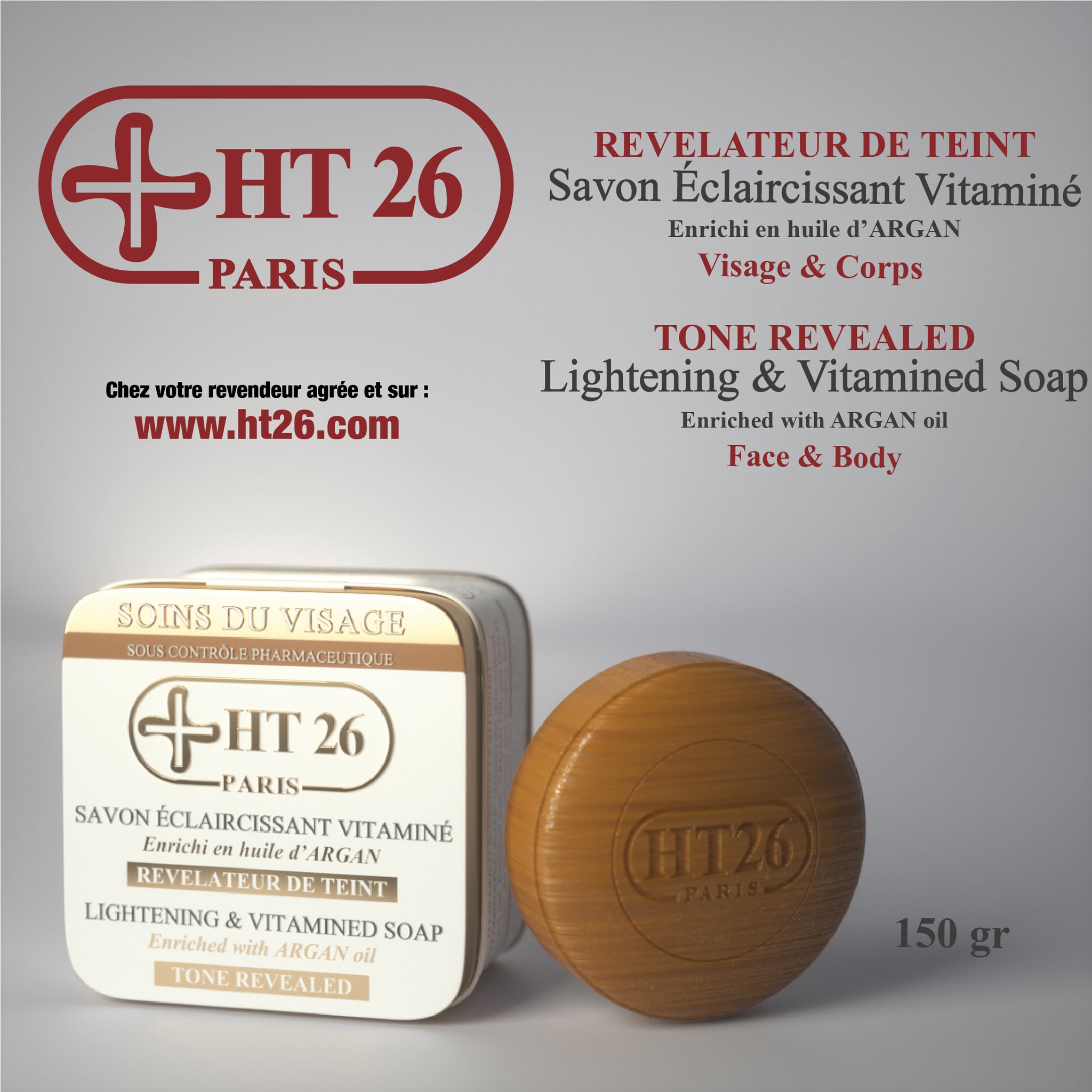 Savon Eclaircissant Or et Argan HT26
