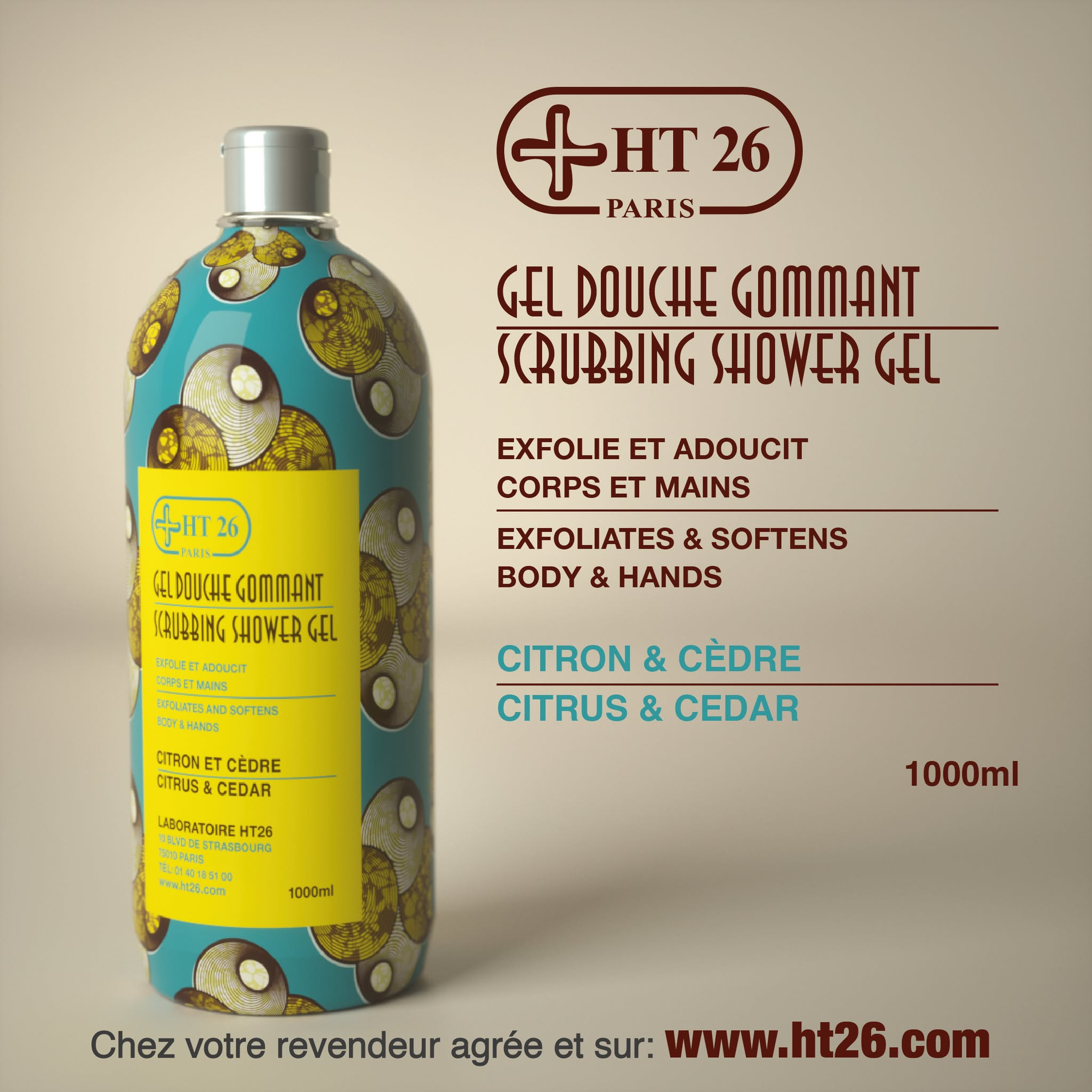 WAX - Gel Douche Gommant Citron & Cèdre