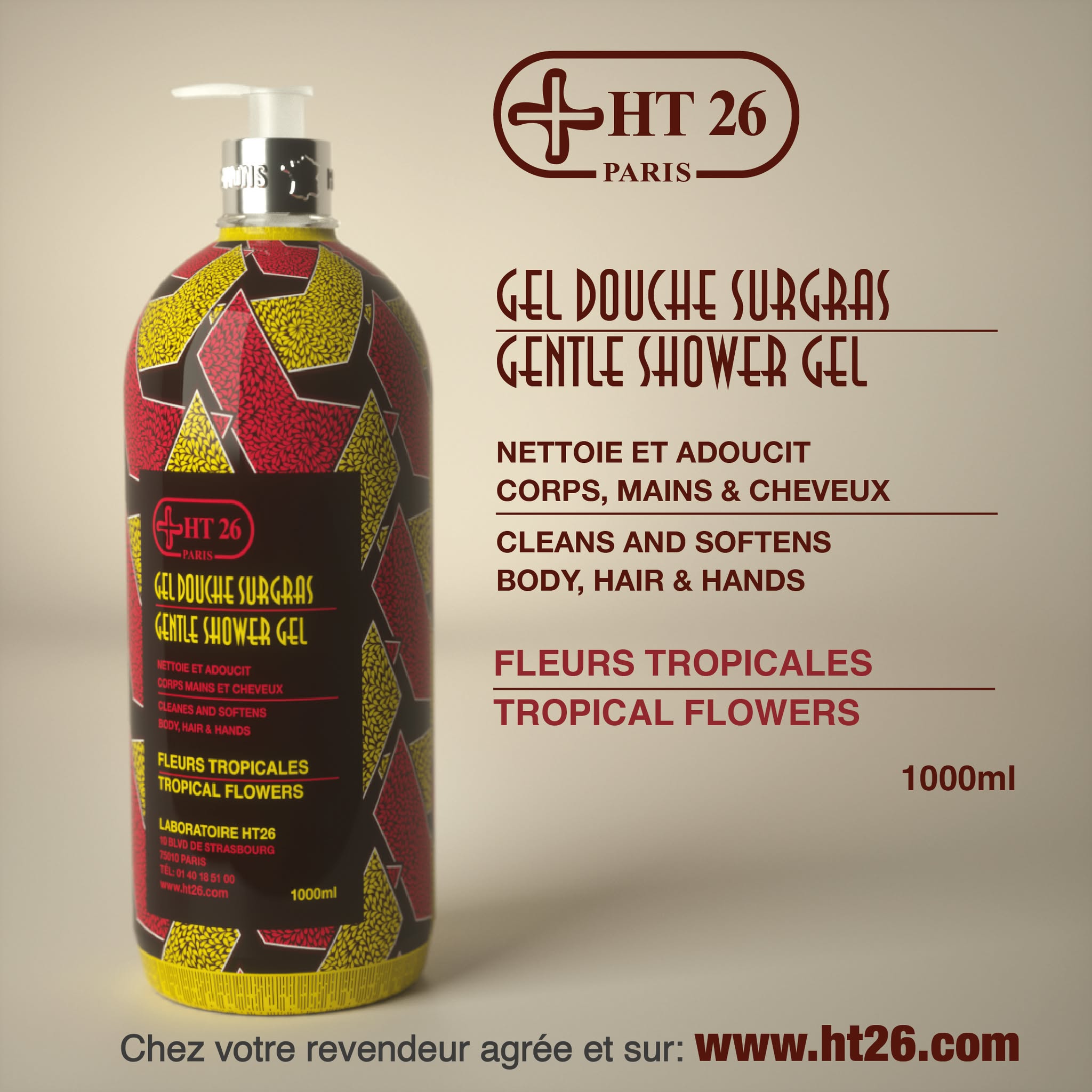 WAX - Gel Douche Surgras Fleurs Tropicales